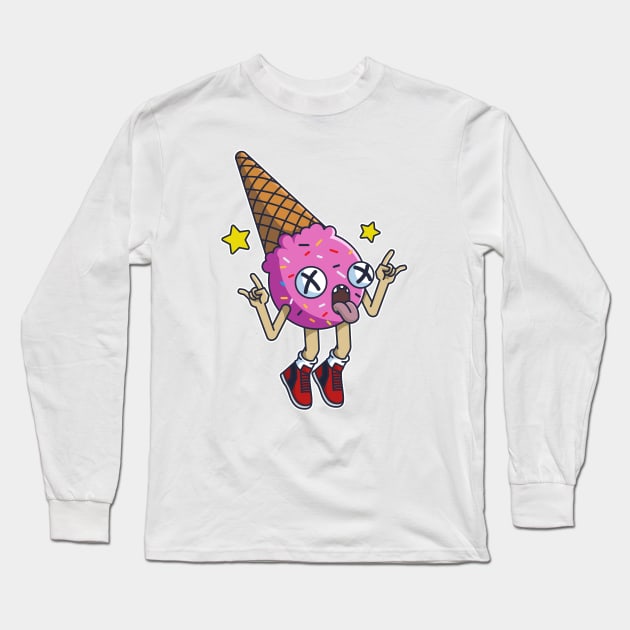 Ice Cream Cone Long Sleeve T-Shirt by rudypagnel